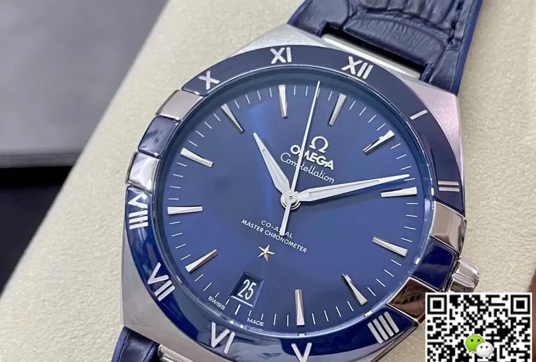 SBF Omega Constellation 131.33.41.21.03.001 VS Factory 1:1 Best Edition Replica Watch Blue Leather Strap